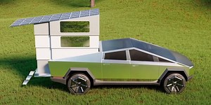 Cyberlandr Transforms Tesla's Cybertruck Into an Elevated Camper
