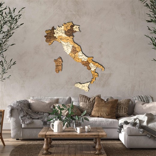Italy 3D Wooden Map Wall Art – Handcrafted Brown & Beige Italy Wood Map, Italian Home Decor, Travel Gift, Rome Souvenir - Etsy