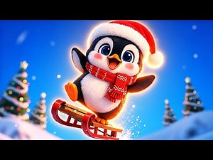 Pinguinul Mic 🐧 Too-doo-doo-doom în zăpadă cu saniuta ❄️ Cântec amuzant pentru copii | Cip-Cirip
