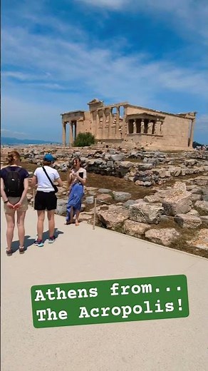 Checking out Athens from it's most famous landmark - the Acropolis