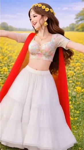 Laal Dupatta Ud Gaya Re #explorepage #ytshorts #hindilyrics #dance #aigirls #trendingreels #viral