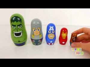 The Avengers Stacking Cups Surprise Toys Minecraft and Marvel Nesting Dolls