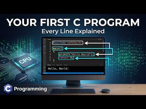 Your First C Program Explained | Hello World in C | C Programming Episode 3