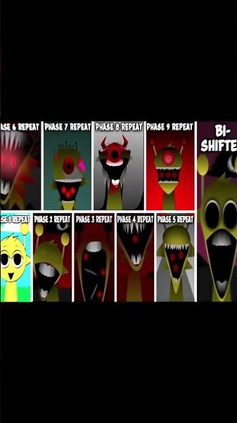 Sprunki PHASE 1–9 Goes BI-SHIFTED! 😱 All Characters Repeat in One Epic Mix! 🎧⚡ #sprunki #incredibox