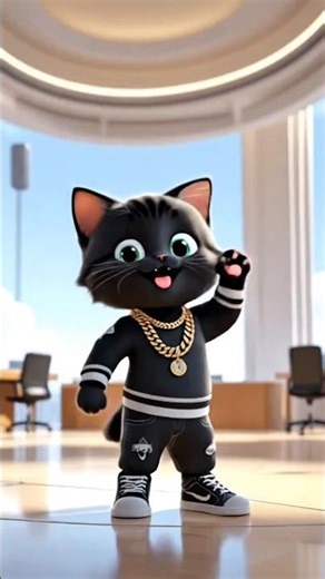 Black cat dance funny video #cat #funny #catdance #dance