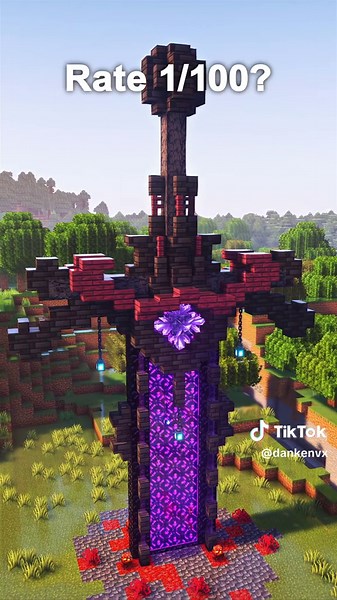 Building a Minecraft Nether Sword Portal Tutorial