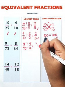27K views · 508 reactions | Ways to determine if fractions are EQUIVALENT FRACTIONS‼️ #Math #mathteachergon #TeacherGon #mathhacks #fractionhack #fractionhacks #fraction | Math Tutorials | Facebook