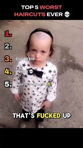 Top 5 Worst Haircuts 😭 #funny #haircut #ranking #fyp #shorts #memes #badhaircut