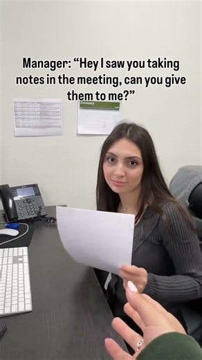 When the manager asks for meeting notes after the meeting. #meeting #notes #lacc #funny #memes