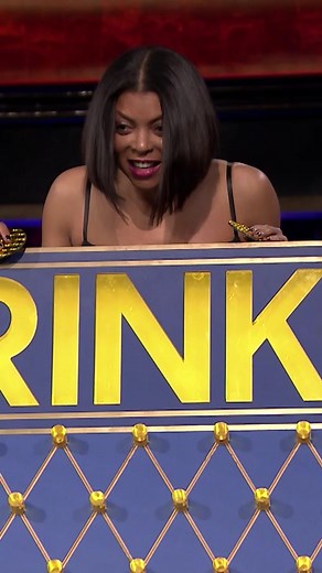 Drinko w/ @Taraji P. Henson 🥬🥃 #FallonFlashback #TarajiPHenson