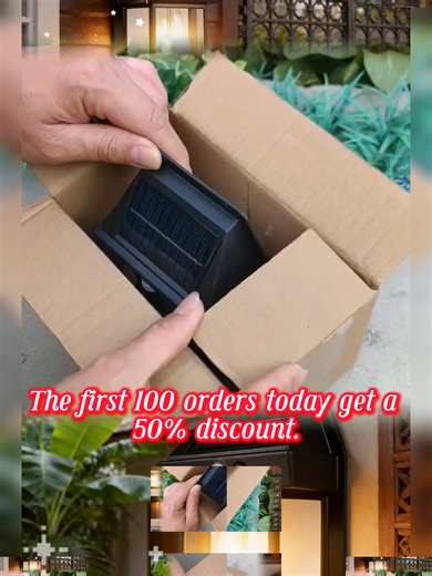 Lights up at dusk, glows when you're near! Solar outdoor motion-sensor wall light, no wiring needed, waterproof with long battery life, guards every step of your night🌙#for #fly #tiktokshop