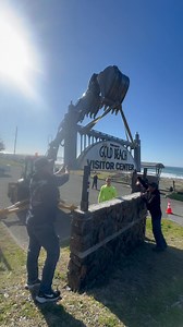 Big ‘Thank you ‘ to Gold Beach Stone Work and their hard work giving our sign a better height and a new facelift and City of Gold Beach led by Ryan and his crew to install the sign on Highway 101. The golden stones were collected in our mountains by the masonry professionals Angel and Andrea! We are so grateful for all of you! | Gold Beach Visitor Center