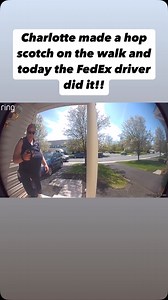 Charlotte and her mother made a hopscotch pattern on the front walk the other day. Yesterday our FedEx driver decided to give it a try!! 😍😍😍 | John Barclay Photography