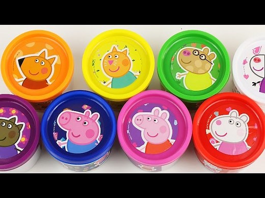 Peppa Pig Play Doh Cans Surprise Eggs With Peppa Pig Toys