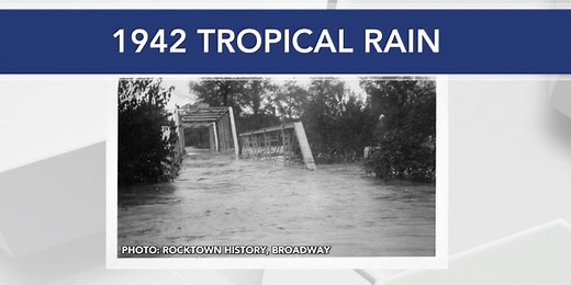 Flood of 1942 left rivers at new records and widespread flooding after tropical remnants