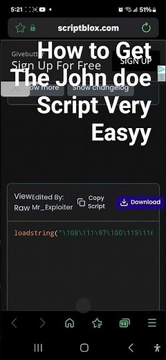 How to get the John doe script #roblox