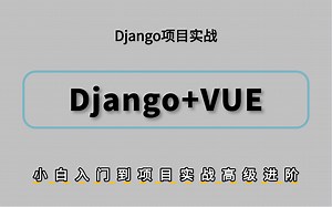B站最强 python教程 Django进阶最全视频（Vue Django实战开发）学完可就业