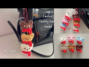 🐻 Crochet EASIEST Teddy Bear Head in a Few Minutes! NO SEW | Beginner Friendly Project 🐻‍❄️