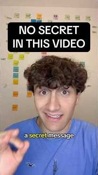 NO SECRET MESSAGE IN THIS VIDEO