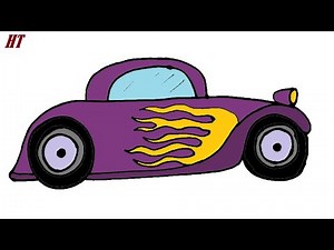 How to draw a Hot Rod || Car Drawing