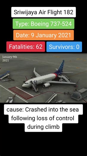 Tragic Sriwijaya Air Flight 182 Crash: January 9, 2021