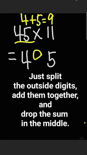 How to Multiply by 11 in 1 Seconds #mathhack #shorts