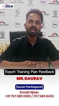 Build Your Export Career 📈 | Mr Gaurav IIIEM Journey