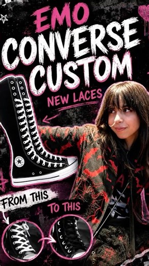 Customizing Emo Converse boots #emostyle