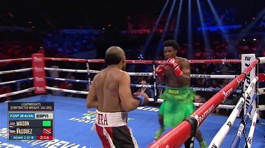 Abdullah Mason surviving two Round 1 knockdowns to stop Yohan Vasquez in Round 2 of their 8 Rounder in late 2024The only times that the current WBO Lightweight Champion has been dropped as a professional