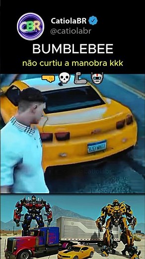 🤖😠 GTA 5: Bumblebee Fica PISTOLA com a Manobra! (O Camaro que Virou Robô!)