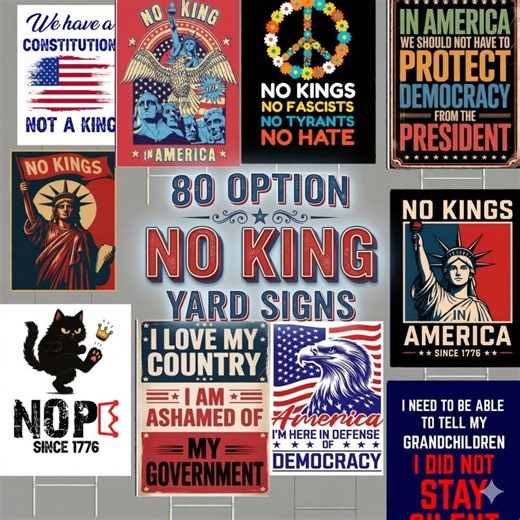 No King Yard Sign Bundle 80 Option Protest Sign ,no War - Etsy