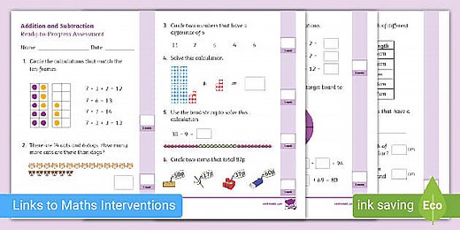 Assessment of Year 2 Ready-to-Progress Criteria: Addition and Subtraction