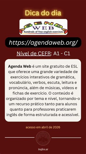 Ingles.ar | #dicadodia: Agendaweb