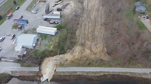 5.1K views · 124 reactions | INSANE VIDEO: Check out this drone footage from Matt Murphy. It shows water rushing from a 17 acre, 40 foot deep lake after an earthen dam failure in Putnam County. Water is flowing under parts of I-40 and Highway 70 and experts say there could be damage. https://bit.ly/2RbLZRd | Amanda Hara | Facebook
