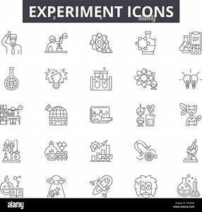 Experiment line icons for web and mobile design. Editable stroke signs. Experiment  outline concept illustrations Stock Vector Image & Art - Alamy