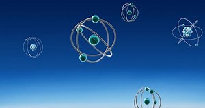Animation Atom Models Spinning On Blue Stock Footage Video (100% Royalty-free) 1107959527 | Shutterstock