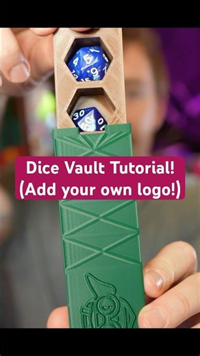 Just dropped my dice vault tutorial, with a bonus logo stamping section! #3dmodeling #dicevault