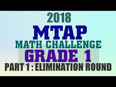 2018 GRADE 1 MTAP MATH CHALLENGE - ELIMINATION - PART 1 WITH answers and solutions