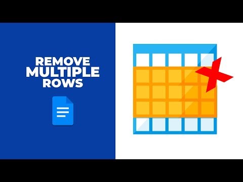 How to remove multiple rows from a table in google docs