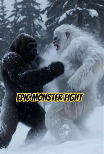 Gorilla vs Yeti – Epic Snow Battle! 🦍❄️#gorilla#yeti#monsterbattle#epicfight