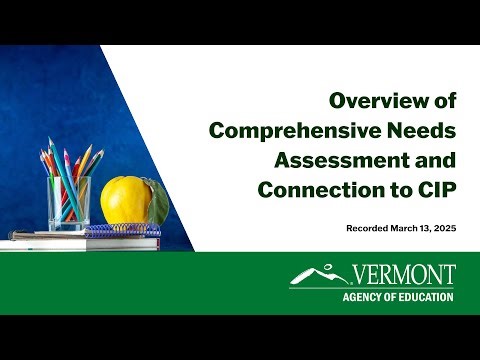 Overview of Comprehensive Needs Assessment and Connection to Continuous Improvement Planning