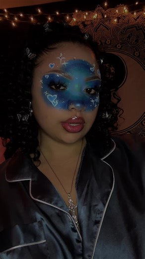 Burning Blue💙🔥 @Mariah the Scientist @Milani Cosmetics (Make it Last Setting Spray @e.l.f. Cosmetics (Power Grip Primer ) @NYX Professional Makeup (White Liquid Liner ) Palletes used@Morphe 2 (Avani Gregg,Nyane Fierce Fairytale,Mickey and Friends Setting Powder @Morphe Cosmetics @L.A. Girl Cosmetics (Consealer)