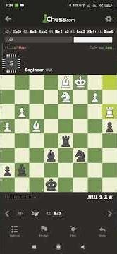 Chess :vs AI, Level 5, Beginner 850, Part-13 #chess #chessgames #games #checkmate