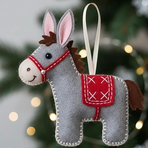 Easy Donkey Ornament, Hand Sewing PDF PATTERN, Teddy, Toy, Tree, Cute, Craft, Kids, Diy, Felt, Plush, Stuffed, Stuffie, Plushie, Nativity - Etsy