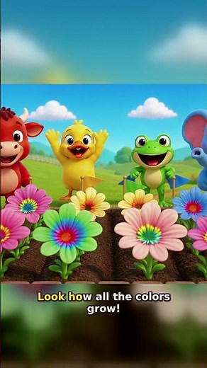 RAINBOW GARDEN GROWS | Rainbow Garden Song for Kids #Shorts