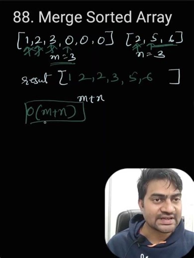 Merge sorted Arrays #java #mergesortedarrays #mergesort #shorts #computerscience #trending