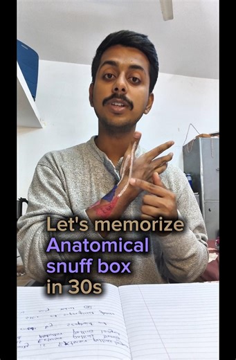 Anatomical snuff box ☑️ #biology #medicosstuff #neet #doctor #education #cmbbs #mbbsprivatecolleges