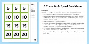 5 Times Table Speed Game