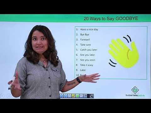 20 Ways to Say GOODBYE