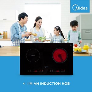Cooking enthusiasts will definitely appreciate having two types of cooker hob in the kitchen. Now, you won't have to worry about incompatible cookware again! 🍳 Ceramic Hobs: Works with most cookware like glass, claypot, ceramic, stainless steel, etc. 🍳 Induction Hobs: Works for cast iron and stainless steel. Get the best of both worlds with Midea MC-IHD361 Built-In Induction & Ceramic Hob. Efficient cooking: 9-stage power setting Superb heat control: 1800W at each hob (220-240V) Safety guarant